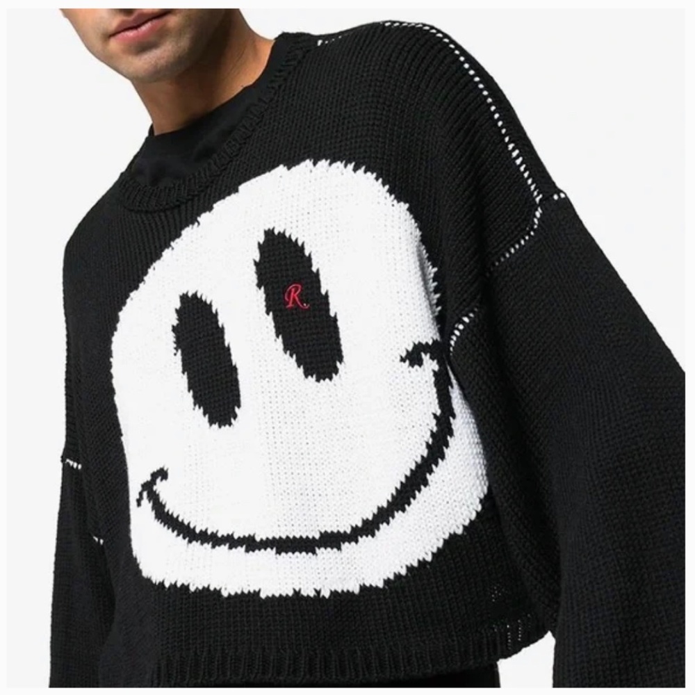 RAF SIMONS  Smiley Oversize Black Sweater / LOOKING FOR, NOT FOR SALE!